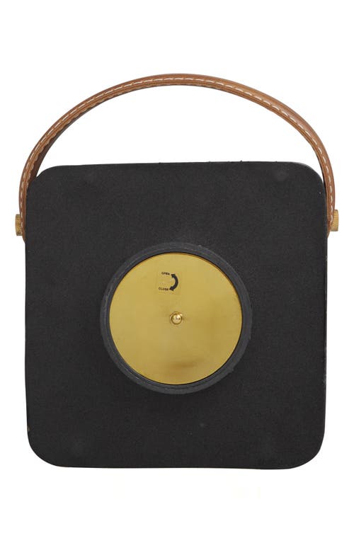 Vivian Lune Home Modern Black Metal Clock In Black
