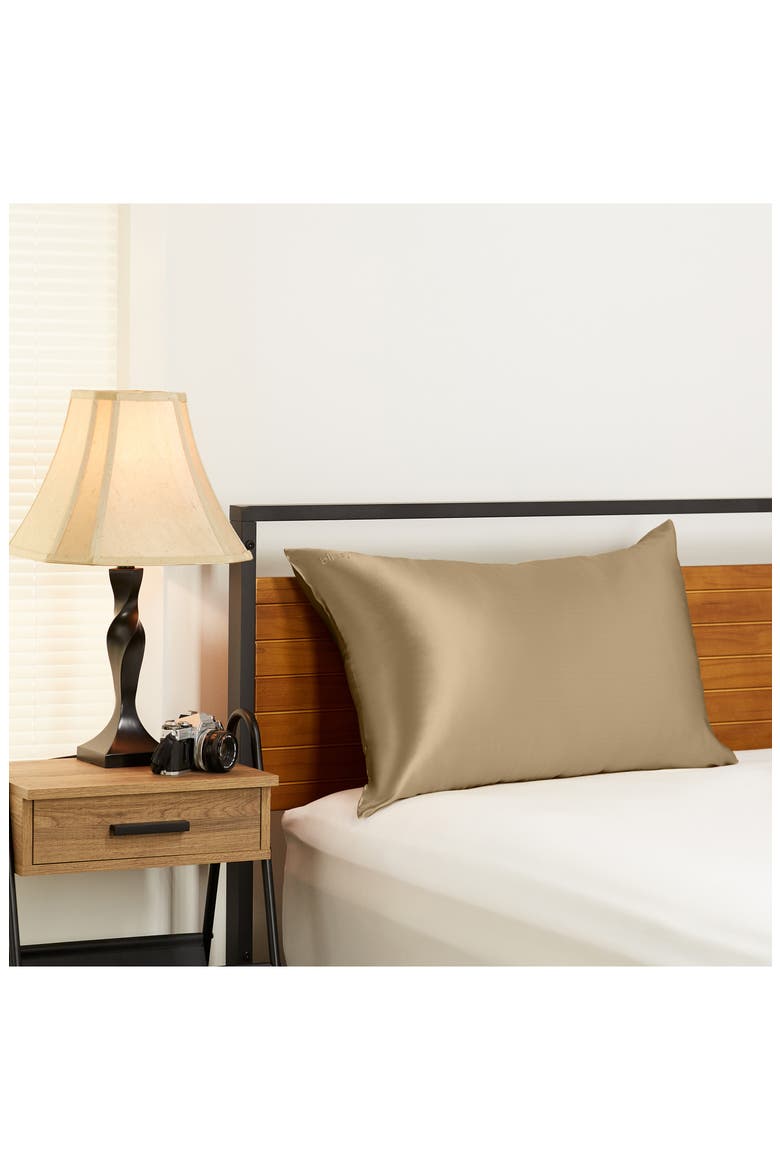 Mulberry Silk Pillowcase, Alternate, color, TAUPE