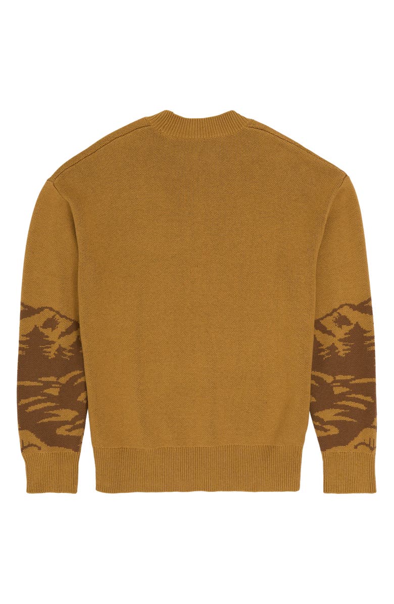 Wrangler x Coors<sup>®</sup> Intarsia Cotton Blend Crewneck Sweater, Alternate, color, Dijon