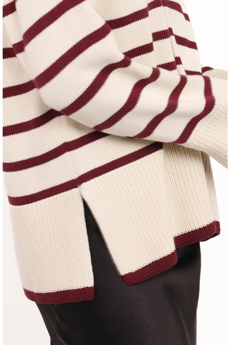 Aydee Stripe Cardigan, Alternate, color, CHERRY STRIPE