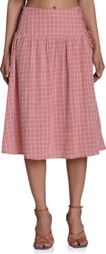 Avec Les Filles Print Side Tie Skirt