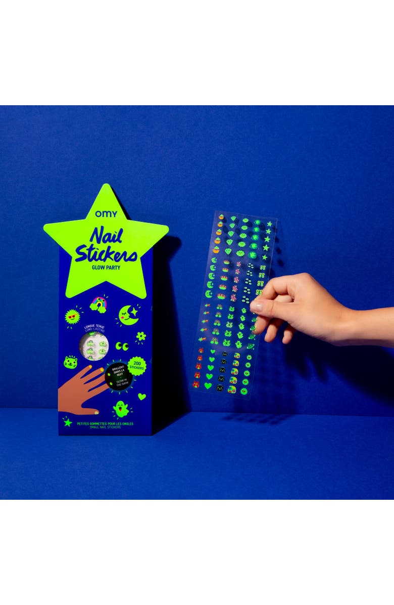 OMY Nail stickers glow in the dark, Main, color, Blue
