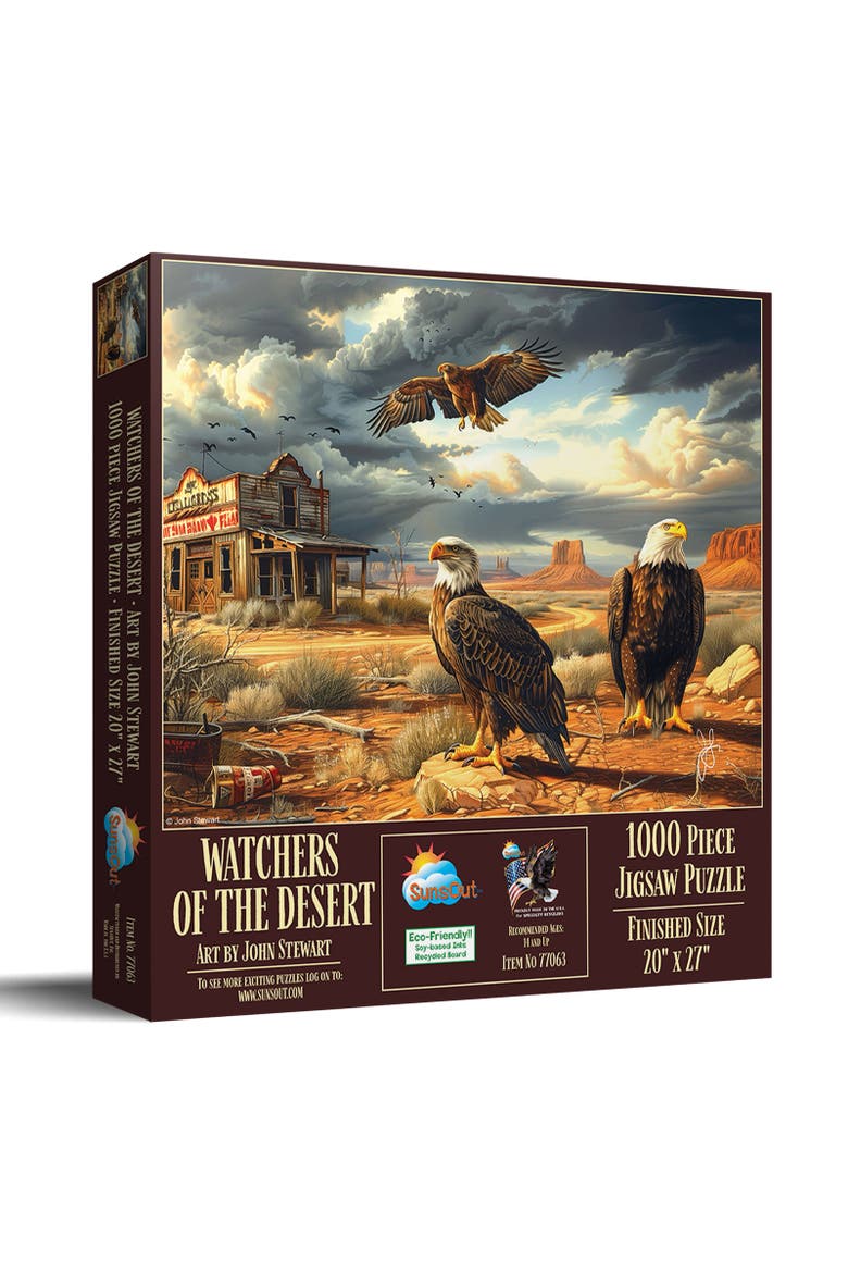 Watchers of the Desert 1000 piece Jigsaw Puzzle for Adults, Main, color, Multicolor