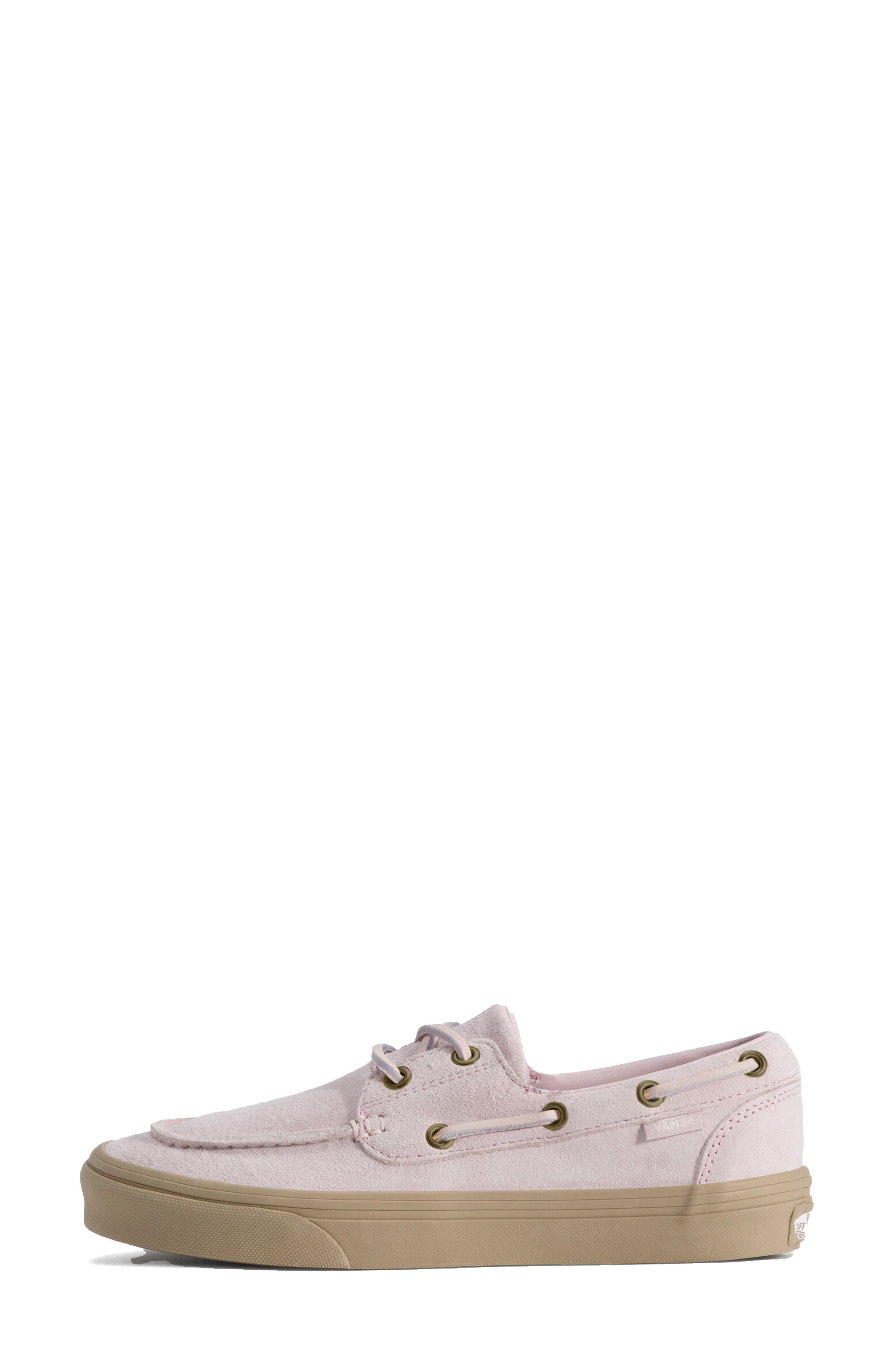 2-Eyelet Leather Boat Shoe, Alternate, color, PALE PETAL PINK