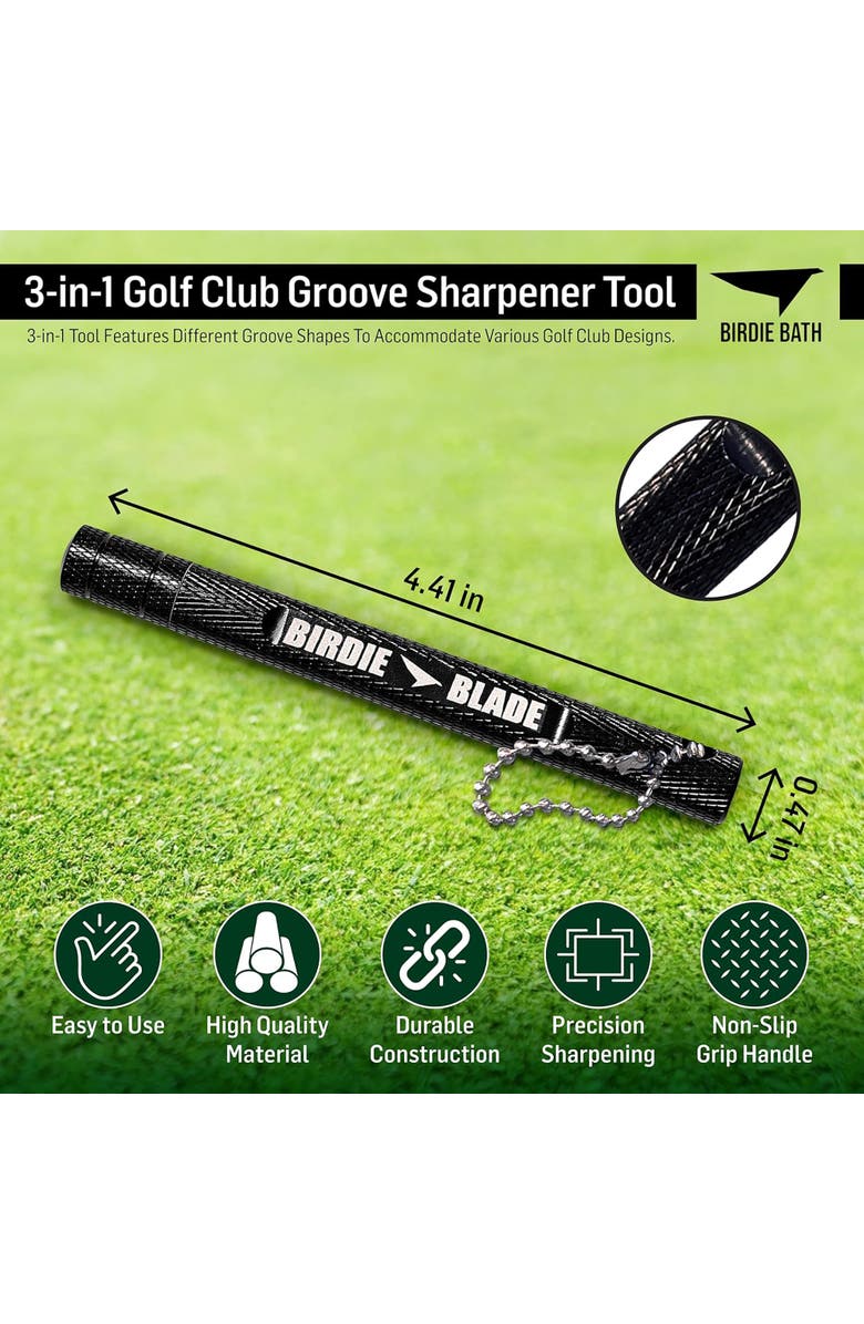 Birdie Bath Birdie Golf Blade 3In1 Golf Club Groove Sharpener Tool, Alternate, color, Black