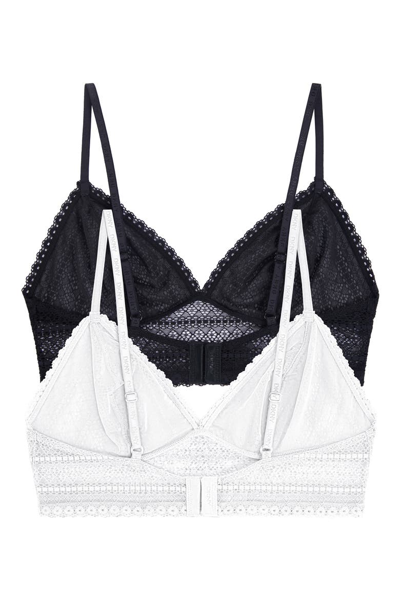 Table Tops Lace Bralette, Alternate, color, BLACK/ WHITE