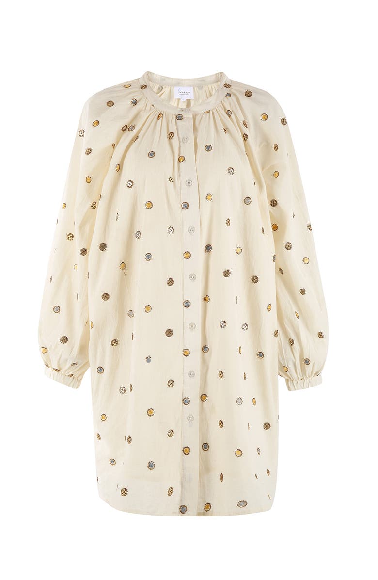 The Shirt by Rochelle Behrens The Minka Dress, Main, color, Cream Metallic