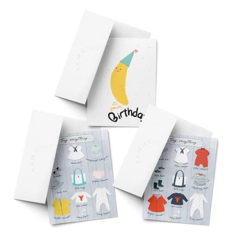 Baby Greeting Card Pack (3ct) "Banana, Everything Boy, Everything Girl"