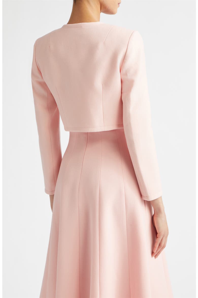 Lizette Crop Wool Crepe Jacket, Alternate, color, LIGHT PINK