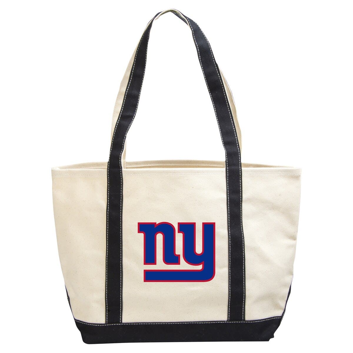 LOGO BRANDS New York Giants Canvas Tote Bag, Main, color, Cream