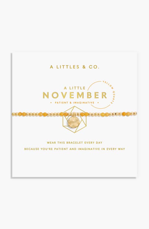 Birthstone A Little Bracelet in Gold-Tone Plating