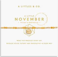 A Littles & Co Birthstone A Little Bracelet in Gold-Tone Plating