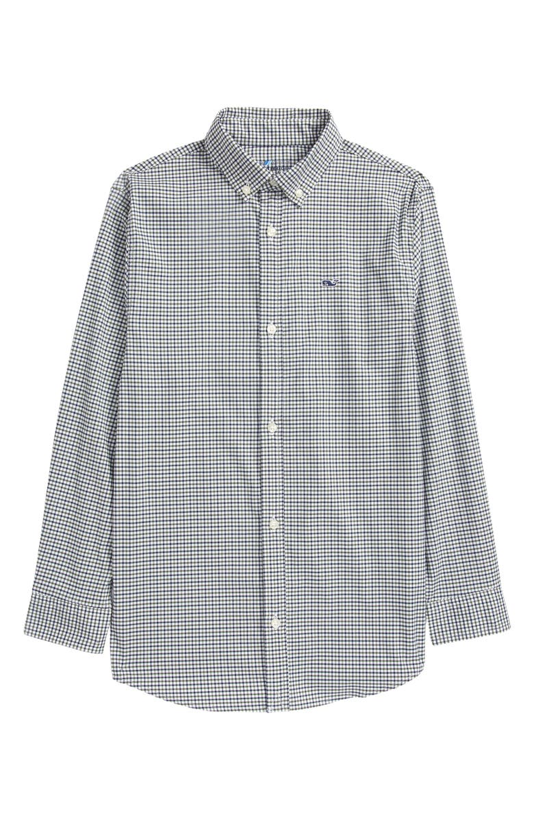 vineyard vines On-The-Go brrrº Check Button-Down Shirt, Main, color,