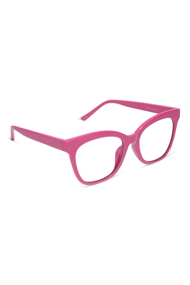 Willa 52mm Square Blue Light Blocking Glasses, Alternate, color, BUBBLEGUM PINK
