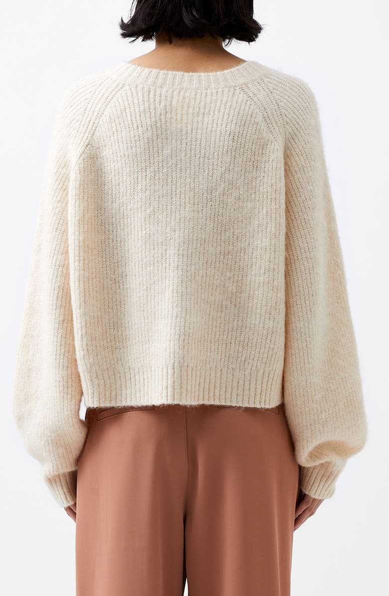 French Connection Fluffy Cardigan, Alternate, color, 10-Classic Cream