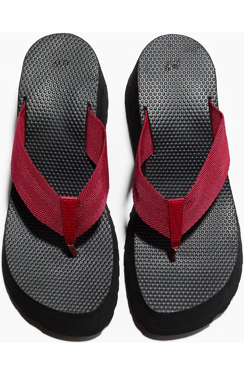 H&M Wedge-heeled Flip-flops, Alternate, color, Red/Black