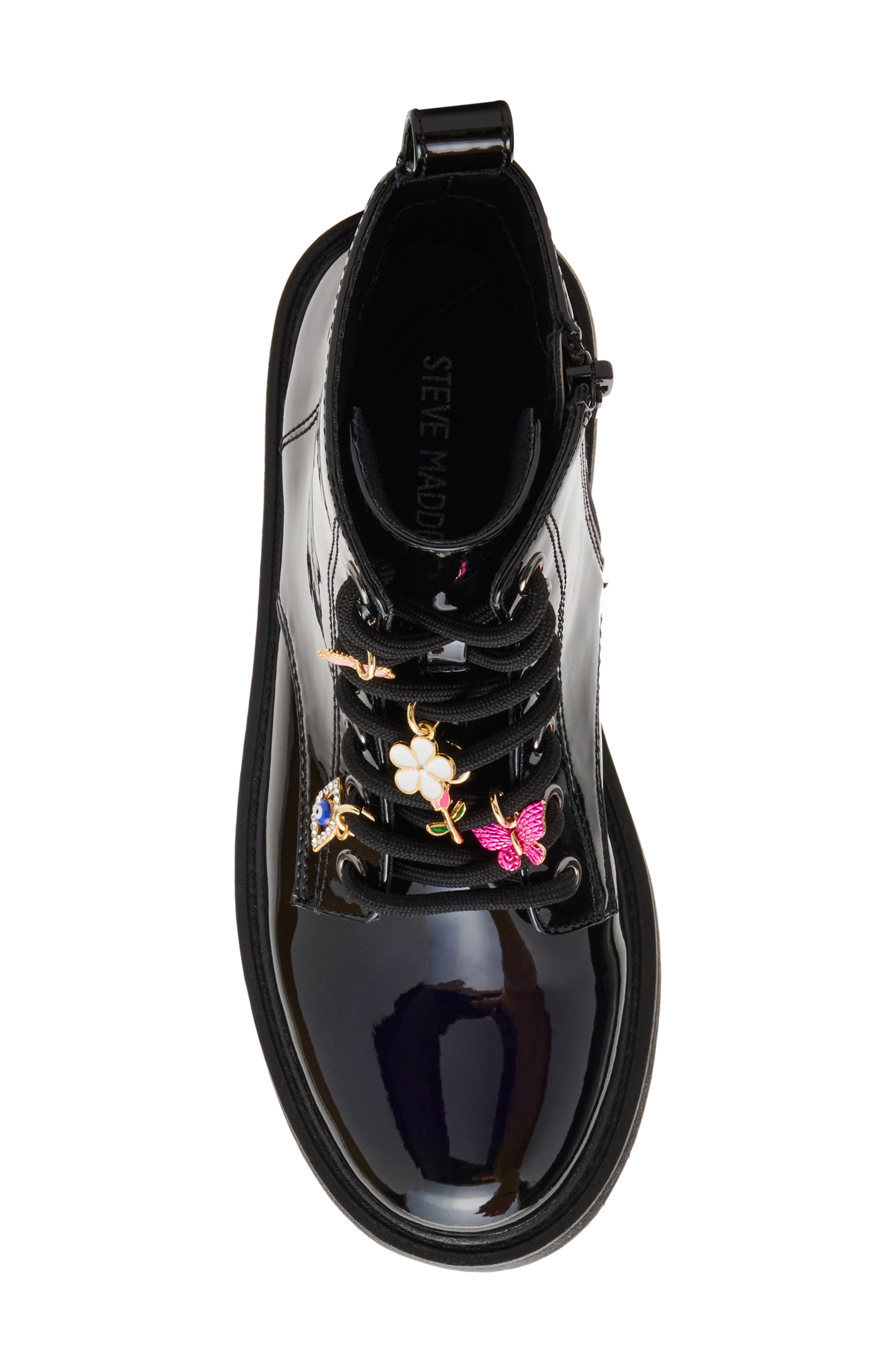 Steve Madden Kids' Romi Patent Boot, Alternate, color, Black Patent