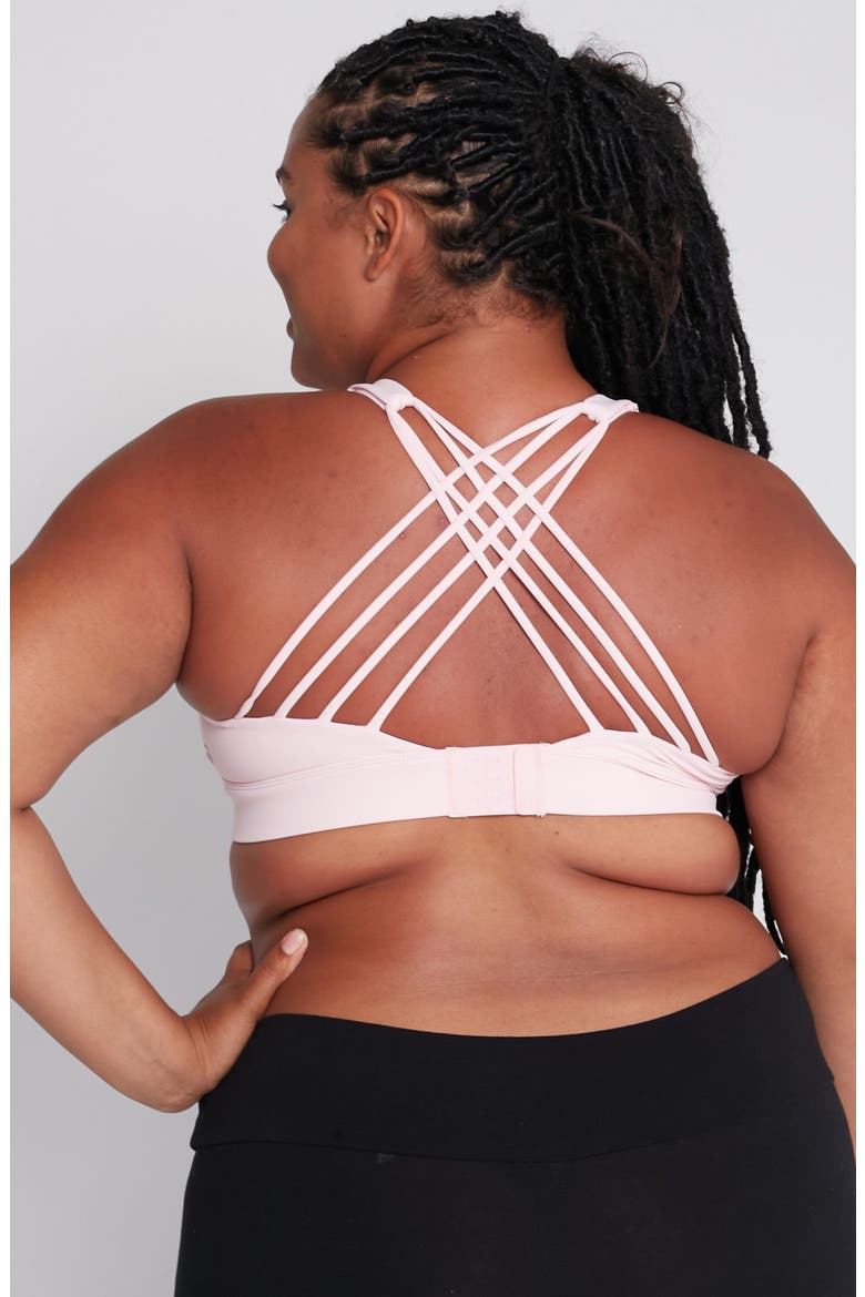 Oceane 4 Medium Support Nursing and Hands Free Pumping Sports Bra, Alternate, color, Blush Pink