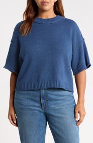 CITY BLUES Broome Short Sleeve Crewneck Sweater