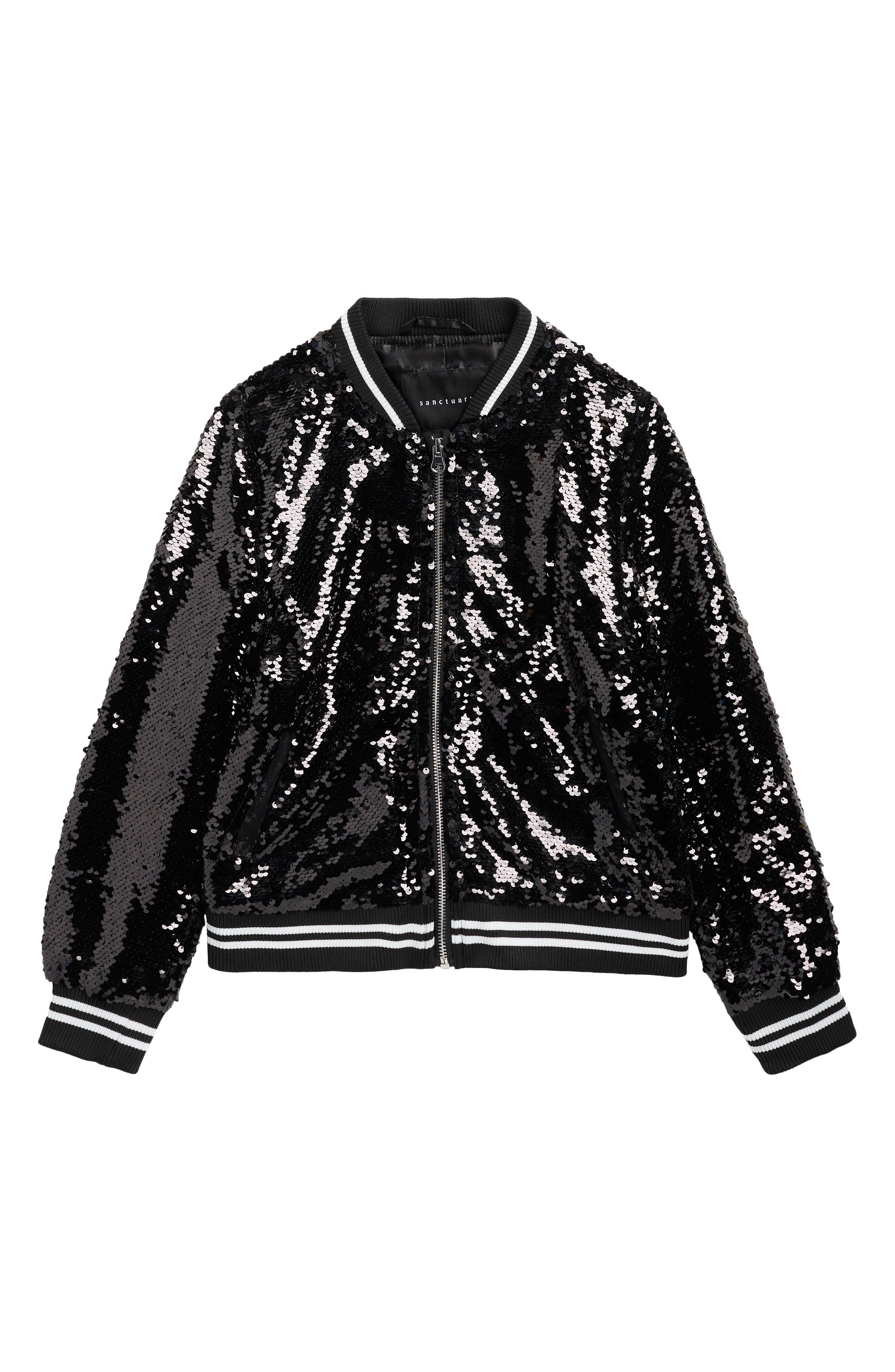 Kids' Sequin Bomber Jacket