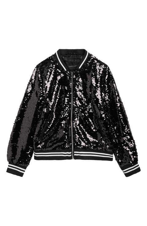 Kids' Sequin Bomber Jacket