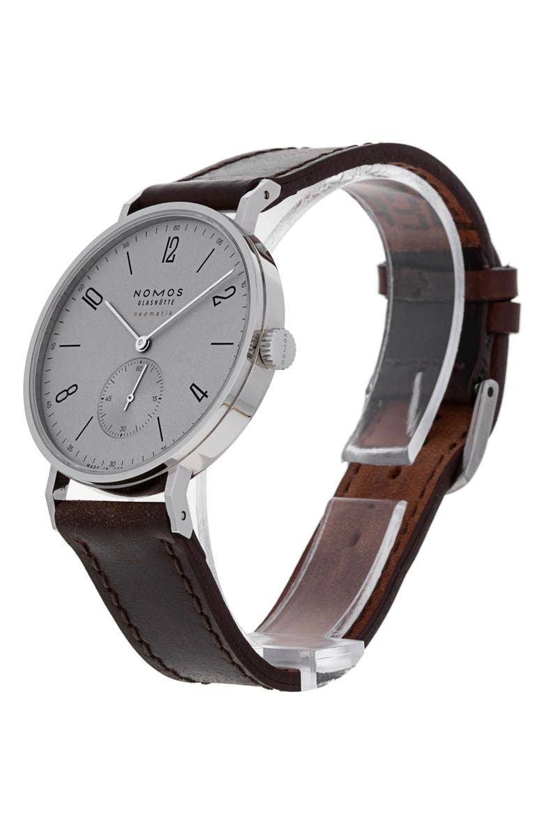 Watchfinder & Co. Nomos Glashütte Preowned 2022 Tangente Automatic Leather Strap Watch, 38mm, Alternate, color, 