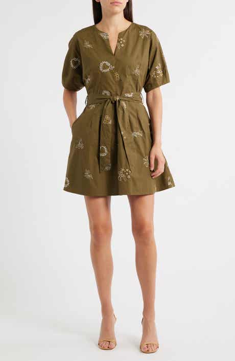 CIEBON Zahra Embroidered Flare Minidress