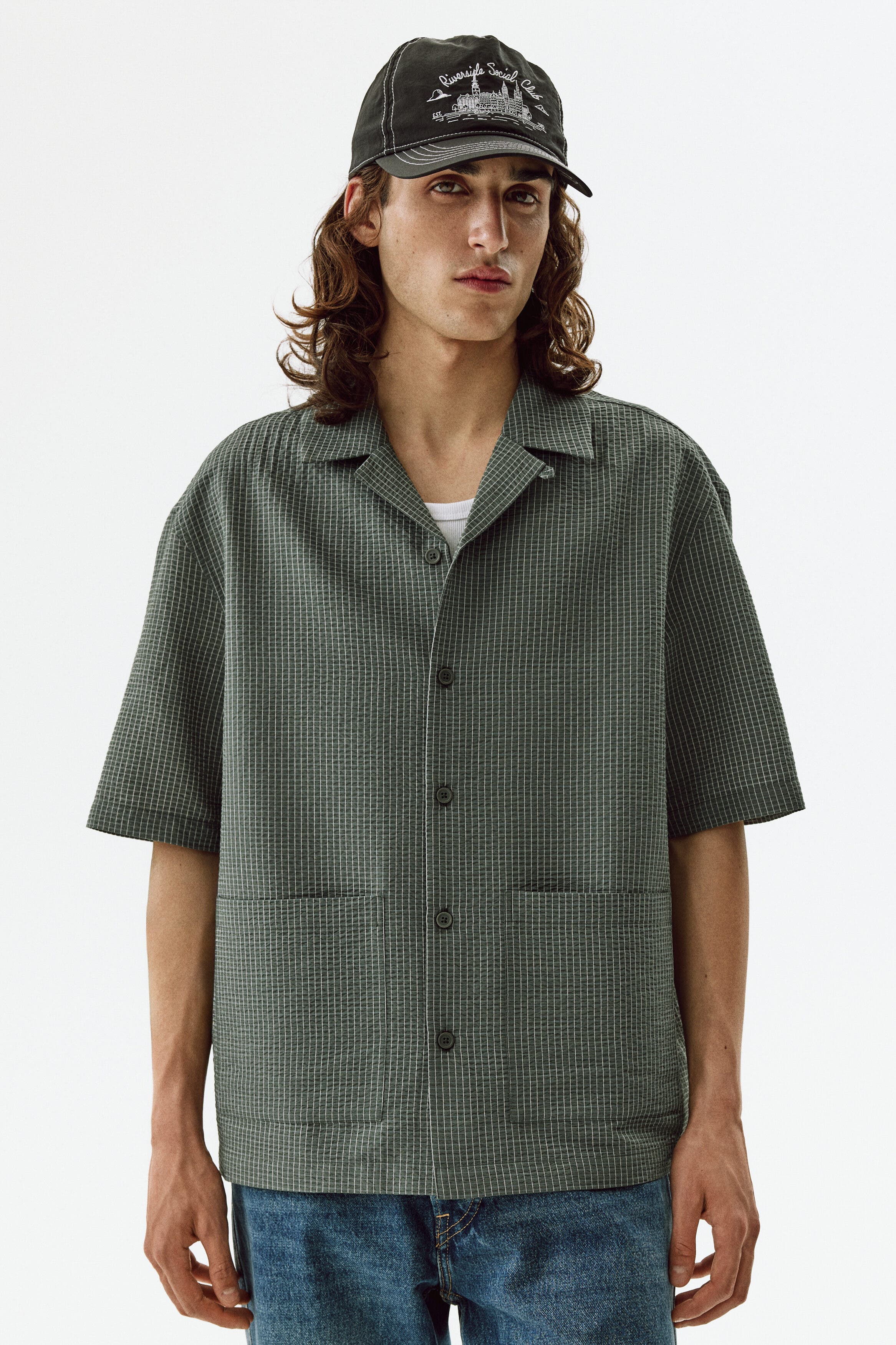selected Khaki green/checked