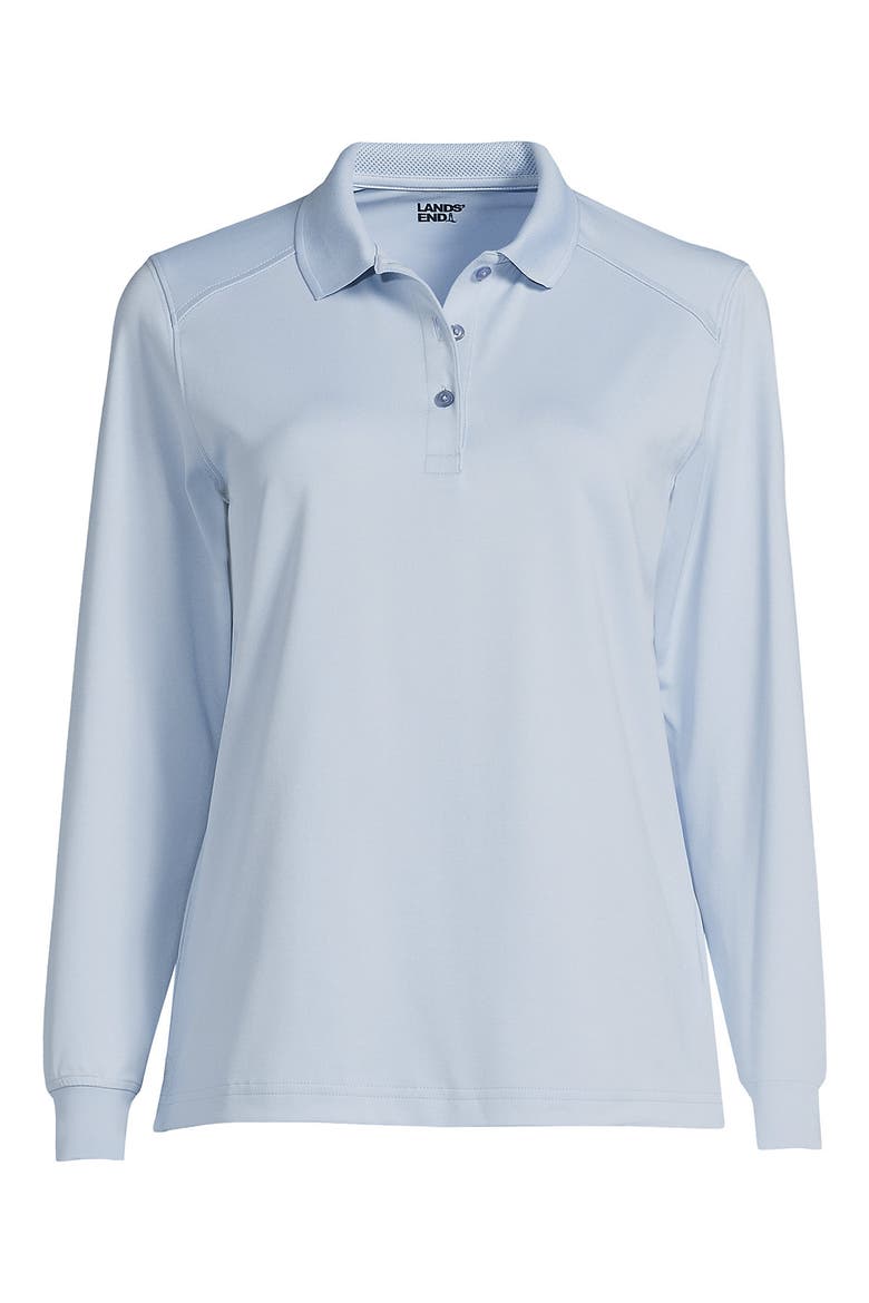 School Uniform  Long Sleeve Rapid Dry Polo Shirt, Alternate, color, Blue