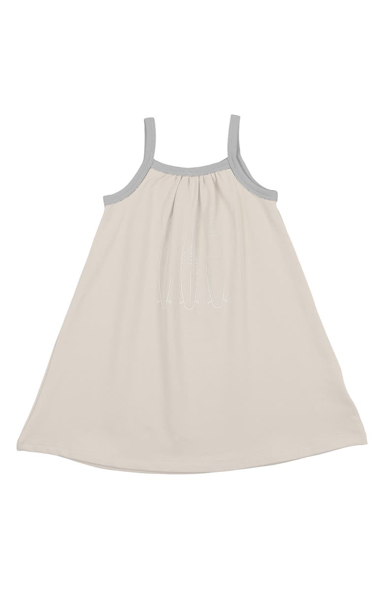 Manière Kids' Island Cotton Blend Dress, Main, color, Tan Heather