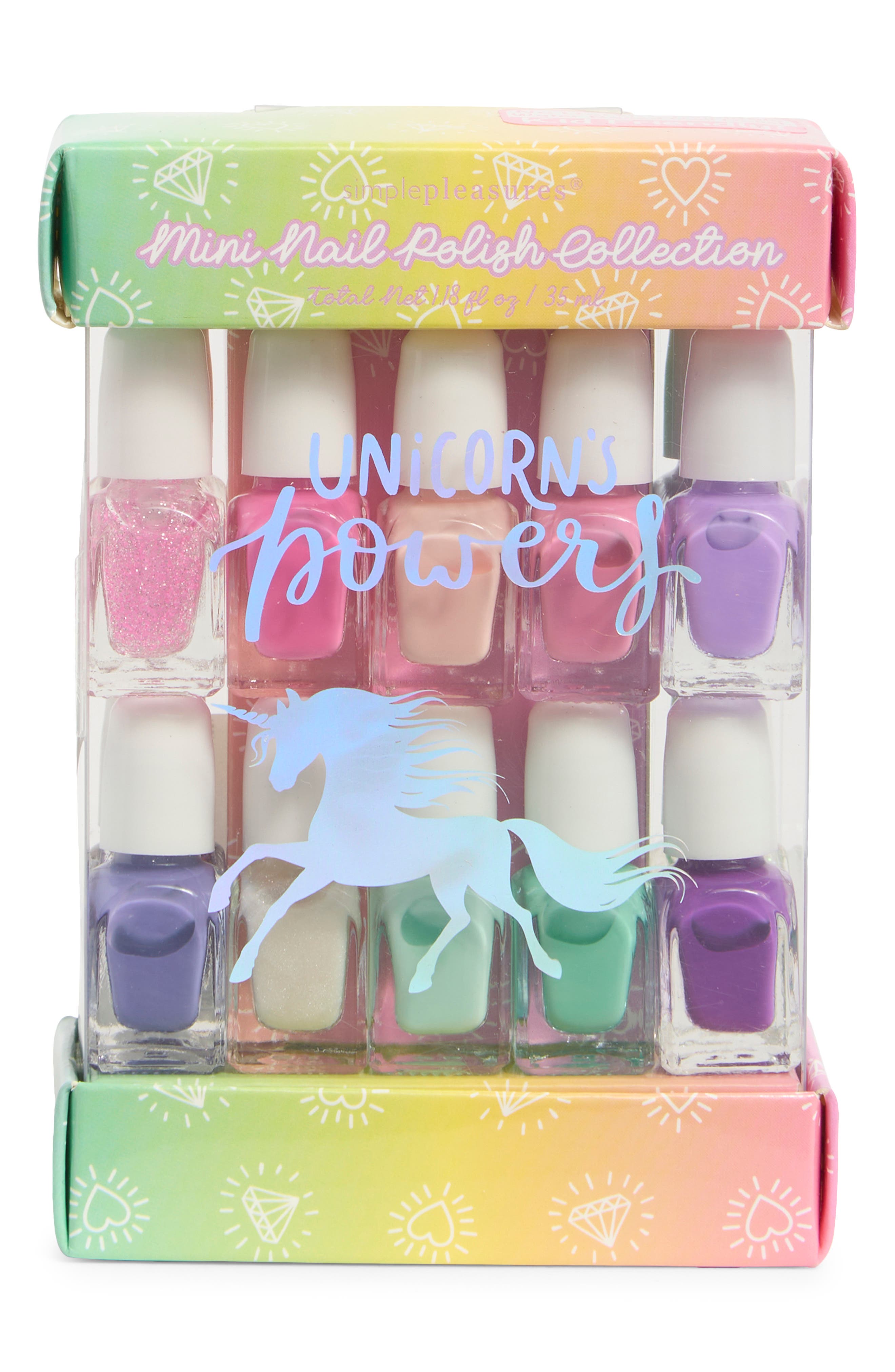 SIMPLE PLEASURES Kids' Unicorn Cuties 14-Piece Nail Tower | Nordstromrack