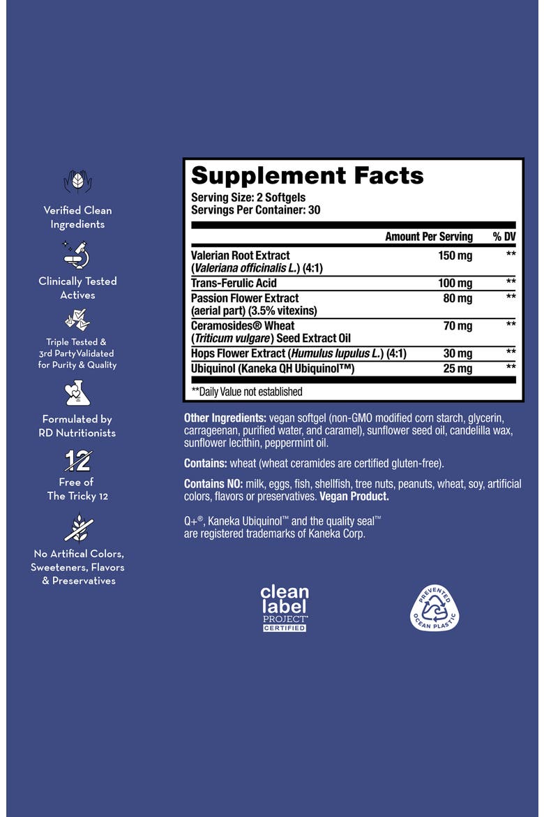 Mighty Night™ Overnight Renewal Supplement with Ceramides, CoQ10 & Ferulic Acid Supplement, Alternate, color, NO COLOR