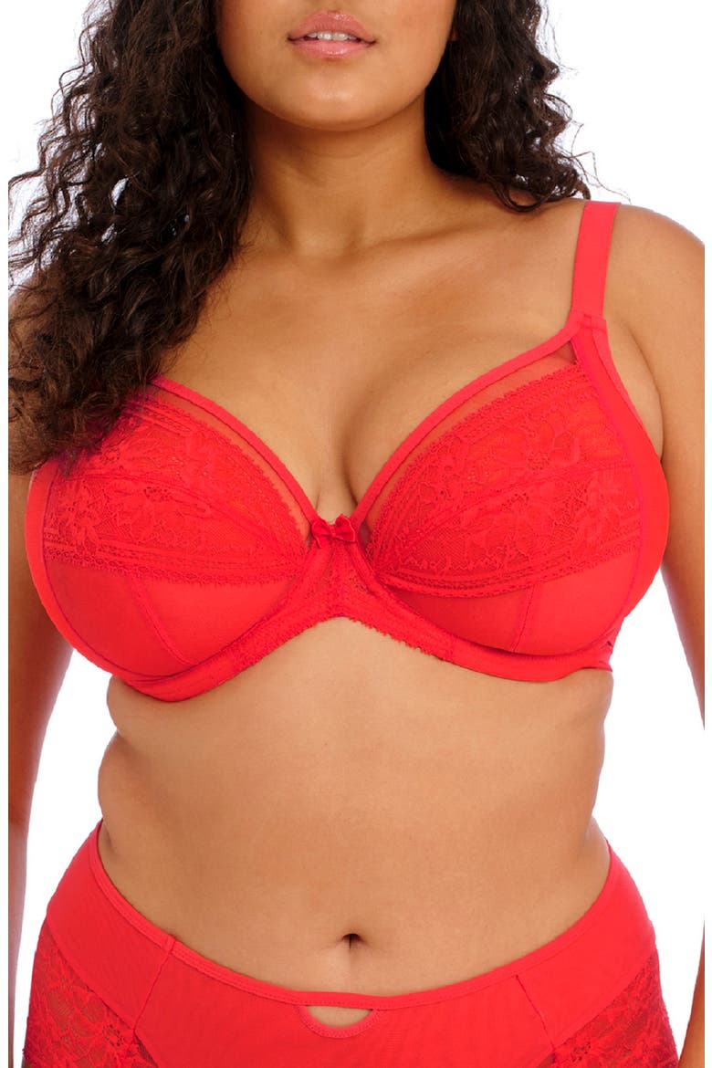Kendra Underwire Plunge Bra, Main, color, CHERRY