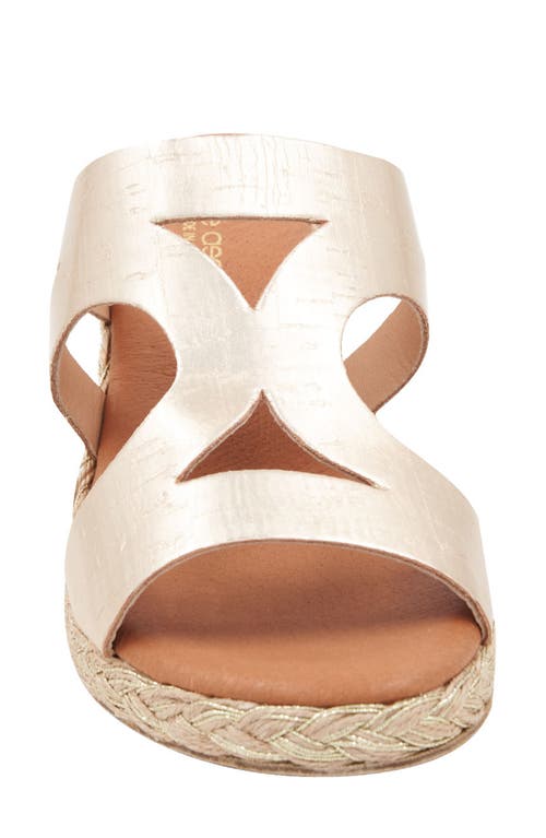 Andre Assous Addison Espadrille Wedge Sandal In Platino