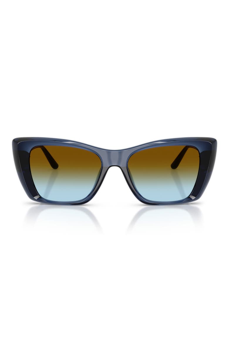 Tokyo 53mm Gradient Square Sunglasses, Main, color, NAVY / BROWN BLUE GRADIENT