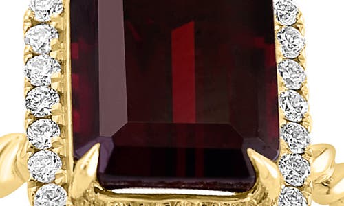 Effy 14k Yellow Gold Garnet & Diamond Ring In Red