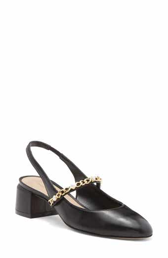 Stuart Weitzman Pearl Chain Slingback Strap