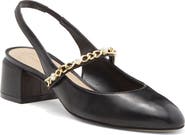 Stuart Weitzman Pearl Chain Slingback Strap