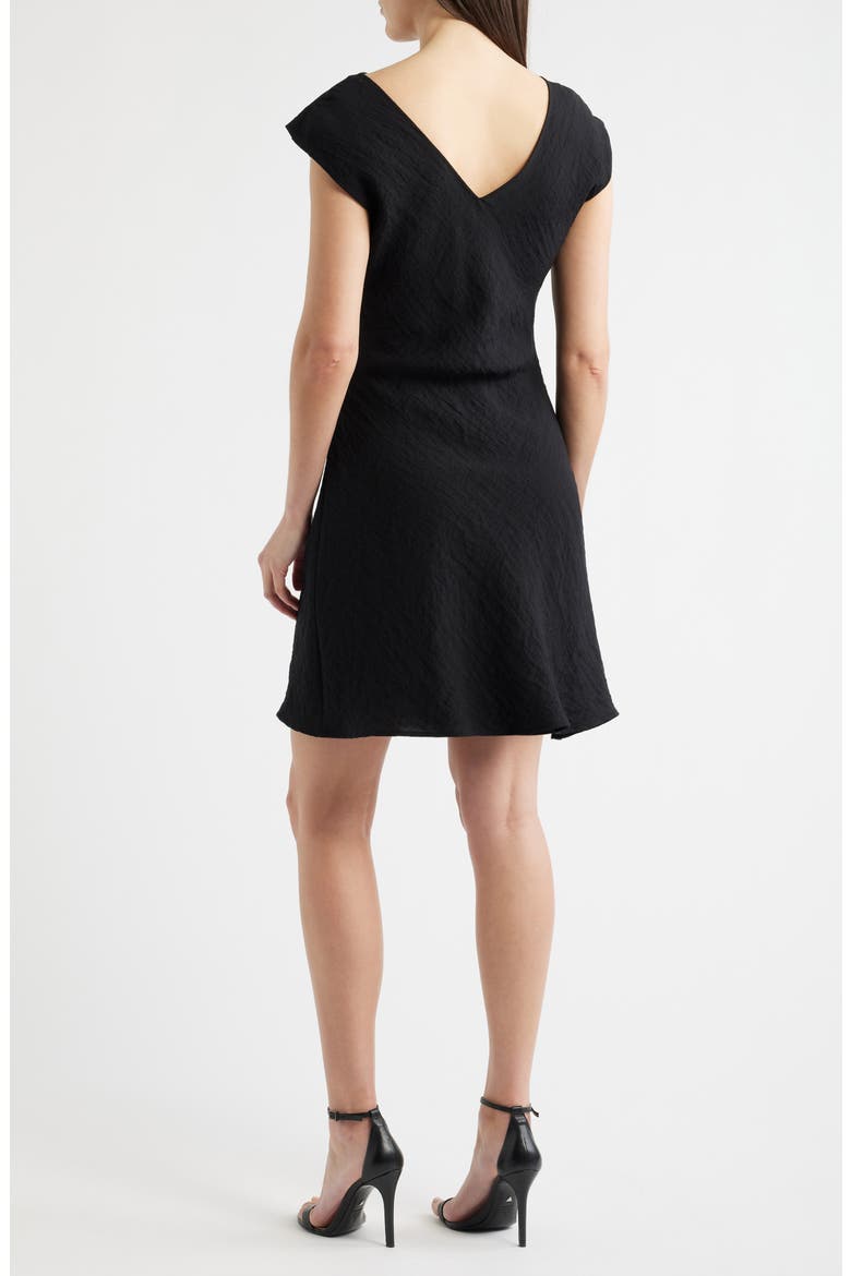 Ruched Minidress, Alternate, color, BLACK