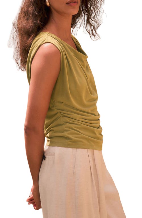 Next Cowl Neck Sleeveless Top In Green
