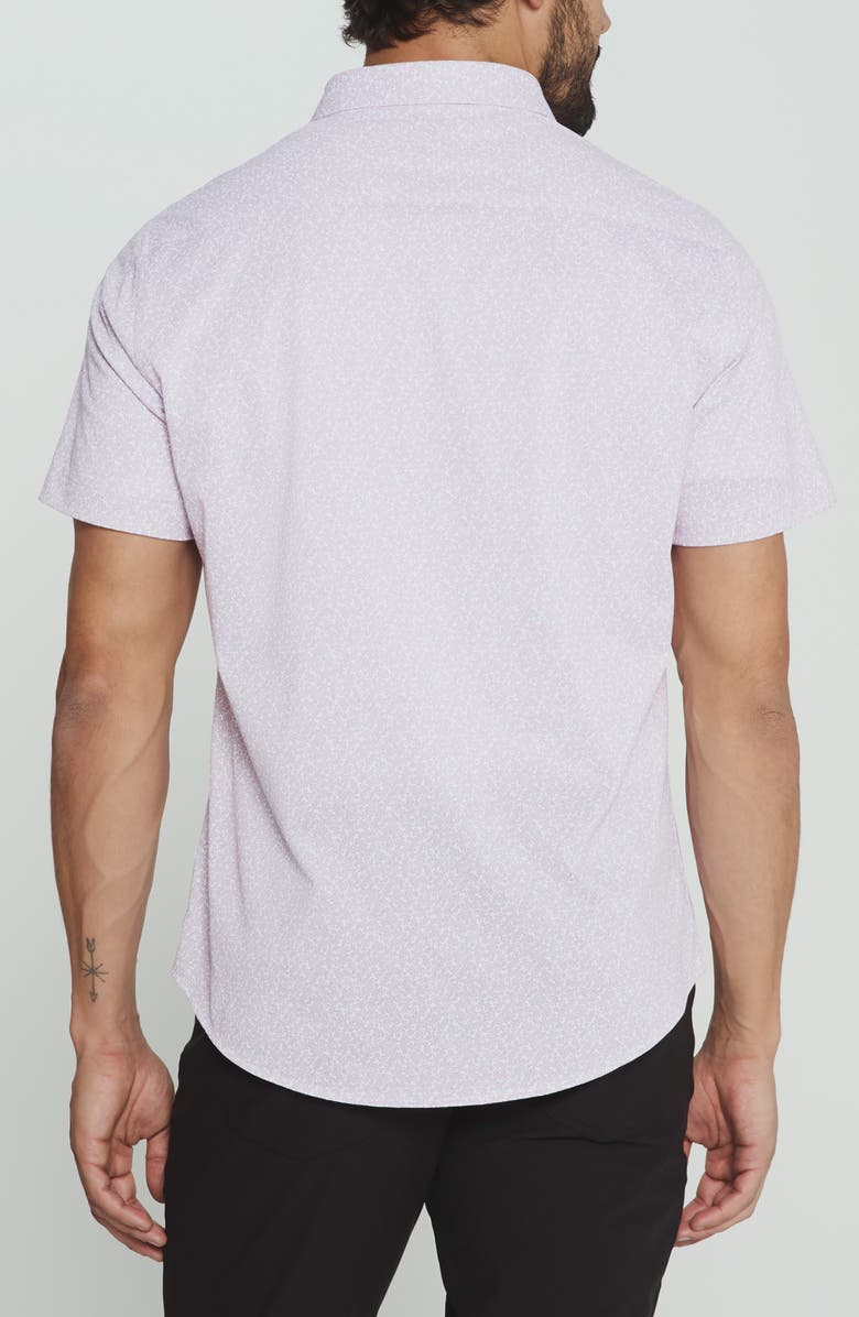 7 Diamonds Dorian Short Sleeve Performance Shirt, Alternate, color, Iris