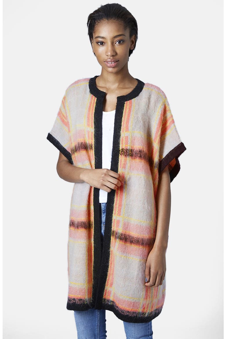 Brushed Cardigan, Main, color, BLACK MULTI