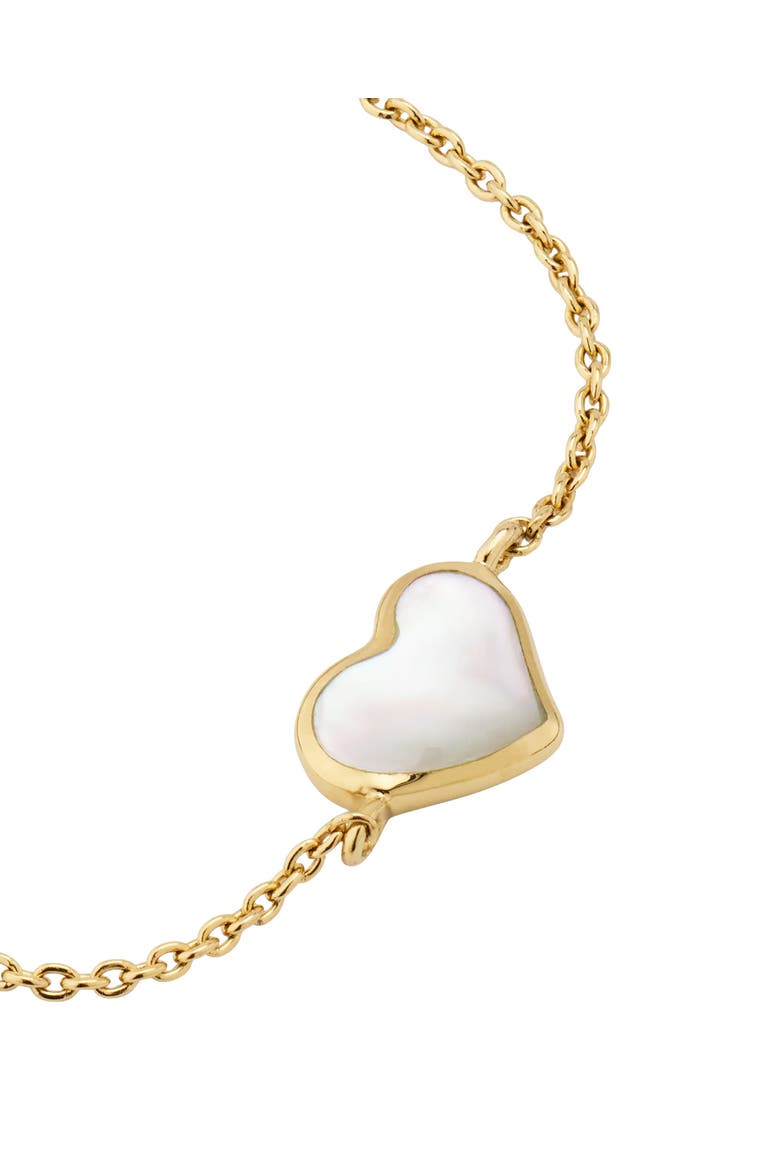 Heart Bracelet Set In Sterling Silver With 18K Gold Overlay, Alternate, color, White
