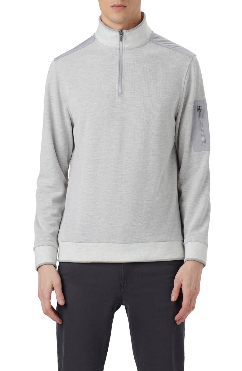 Bugatchi Quarter Zip Pullover, Main, color,