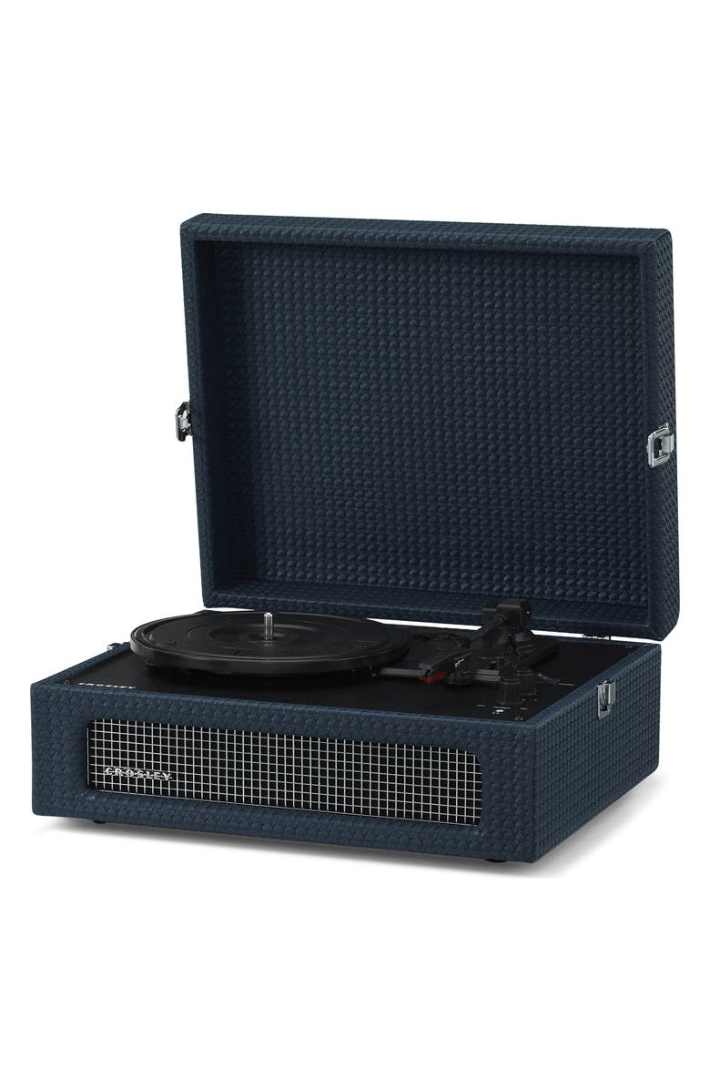 Crosley Radio Voyager Record Player, Alternate, color, Blue Tones