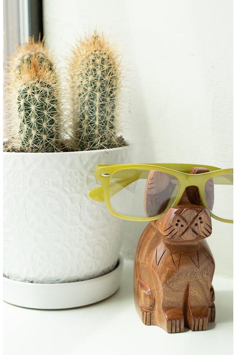 Dog Eyeglass Holder Stand, Alternate, color, Brown