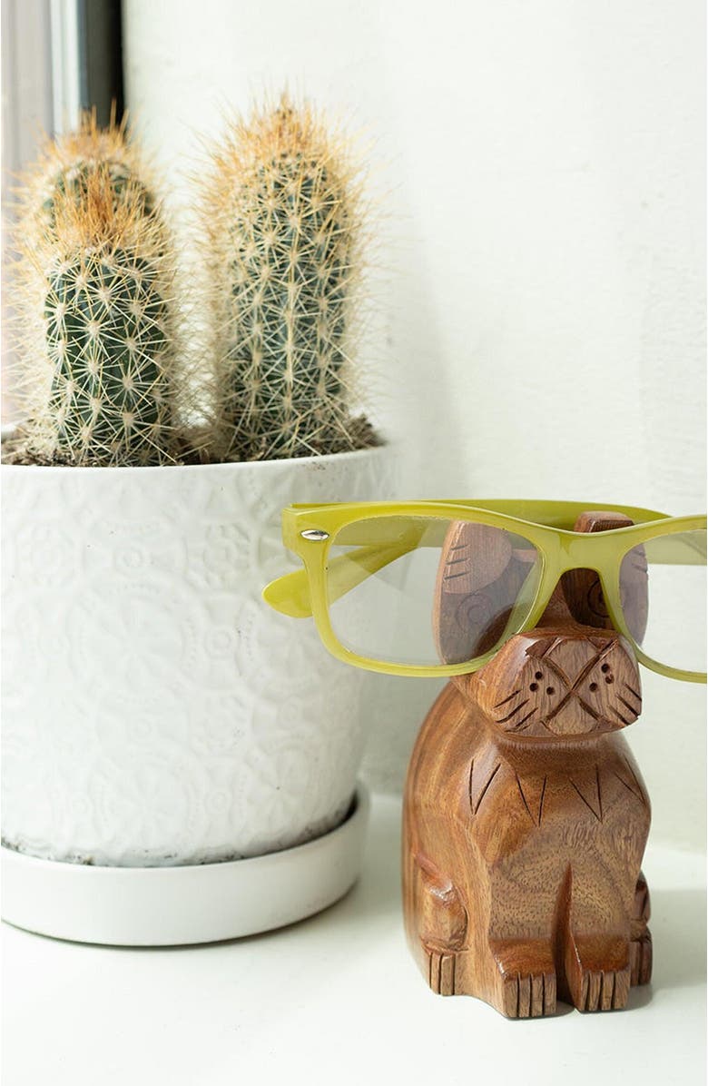 Matr Boomie Dog Eyeglass Holder Stand, Alternate, color, Brown