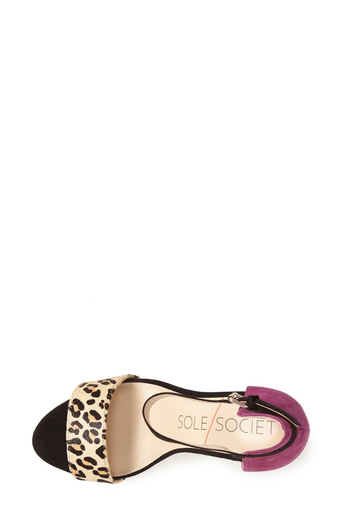 'Sheila' Sandal, Alternate, color, NATURAL/ CRANBERRY/ BLACK