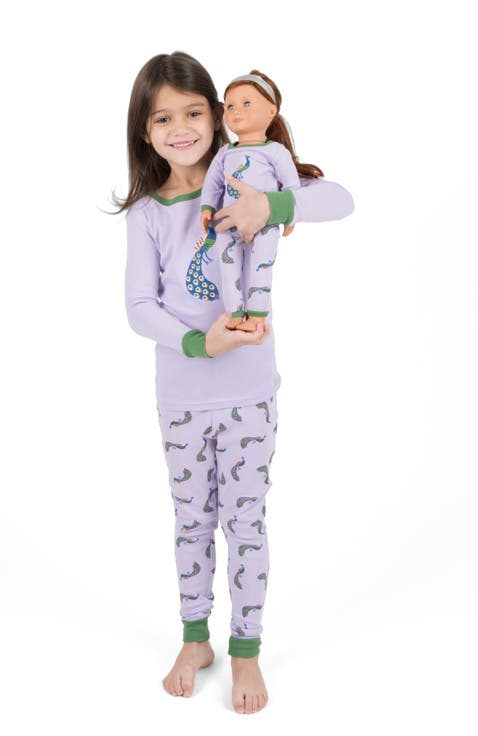 Girls & Matching Doll 2-pc. Cotton Pajamas, Fantasy & Character Prints (Toddler, Little Kid & Big Kid)