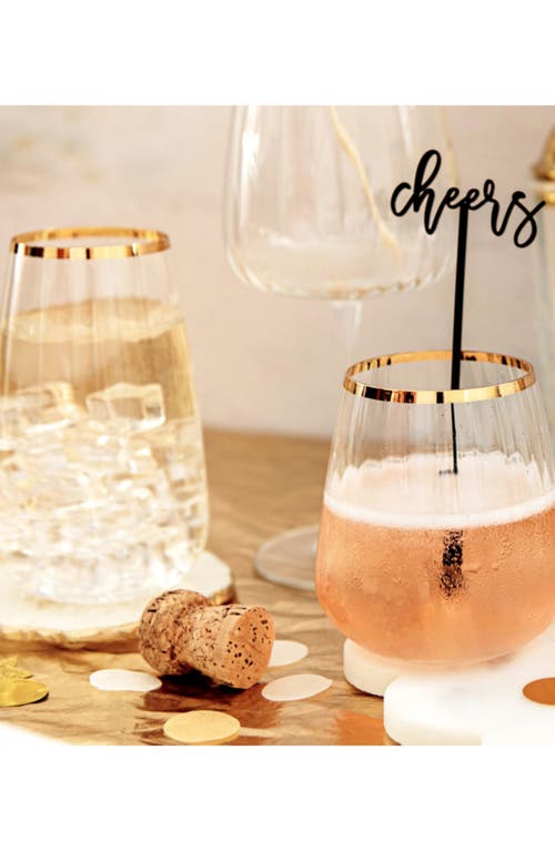 Vietri Francesca Highball Glass In Gold